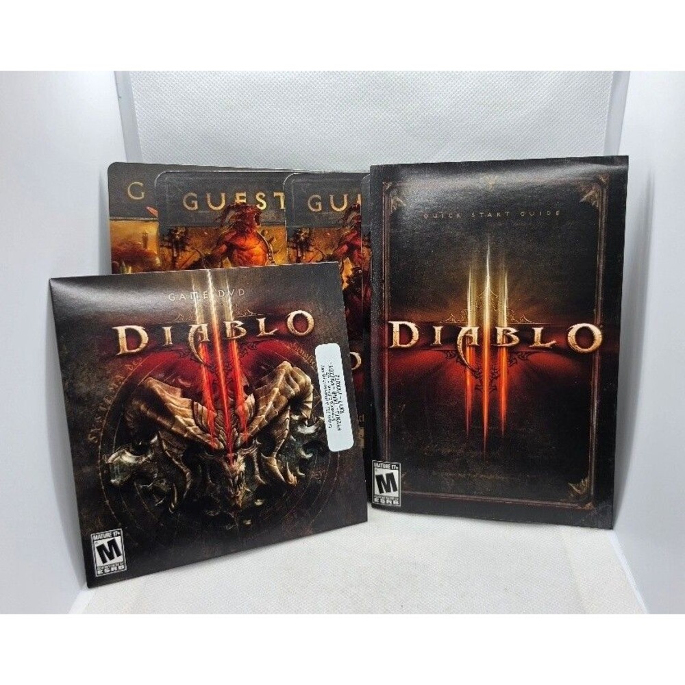 Diablo III PC Computer Game Box DVD Strategy Guide Blizzard (PC, 2000)